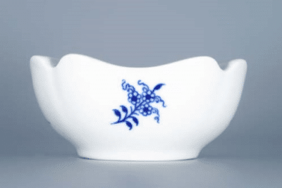 Cibulák – Popolník 4-hranný 12,5 cm – originál cibuľový porcelán 1. akosť