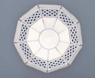 Cibulák – Tienidlo k lampe vitrážové, prelamované 35 cm – originálny cibulák Dubí – 1. akosť