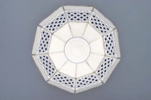 Cibulák – Tienidlo k lampe vitrážové, prelamované 35 cm – originálny cibulák Dubí – 1. akosť