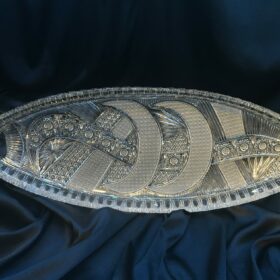 Exklusiver Teller mit Kristallschliff, 55 cm