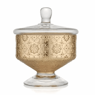 Arab-Dose für Pralinen mit Deckel aus Blattgold 20 cm