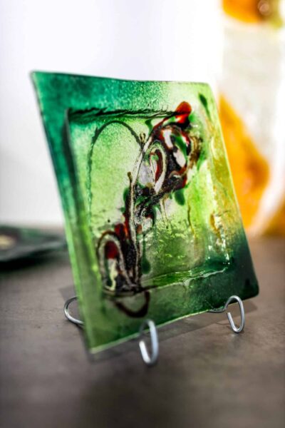 Kunstglas Veronika Rusňáková 20x20 cm – Bild 2