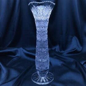 Geschliffene Kristallvase 23 cm