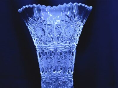 Geschliffene Kristallvase 23 cm – Bild 6
